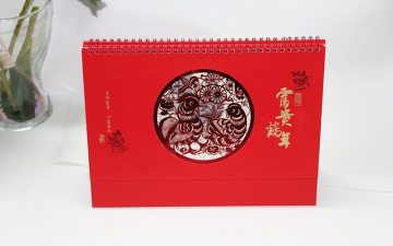 高檔镂金工藝台曆定做，定做